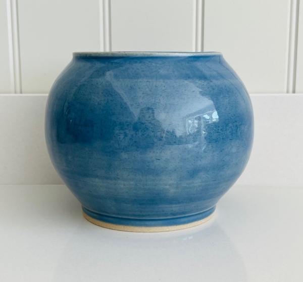 Mid Blue Moon Jar Vase