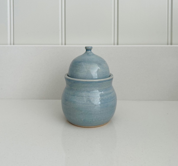Light Blue Lidded Pot